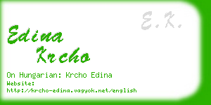 edina krcho business card